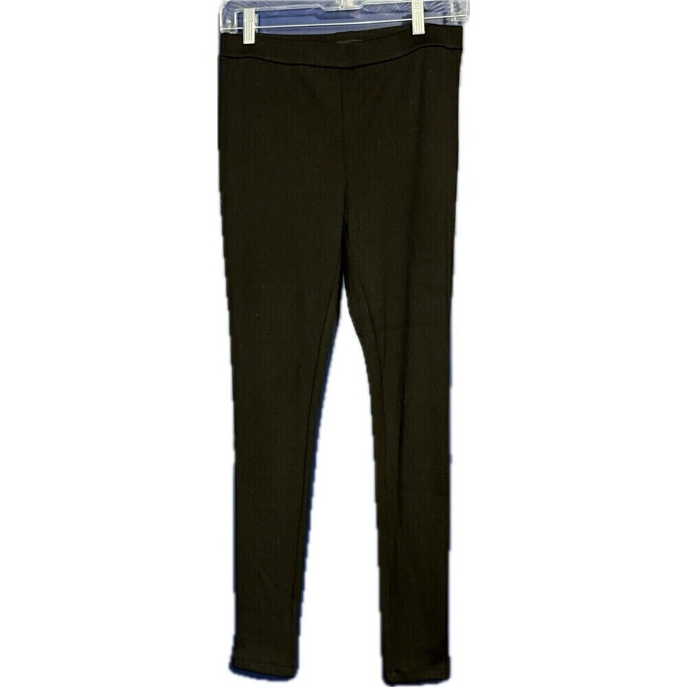 H by Halston Skinny Leg Pull On Ribbed Leggings Travel Pants Poly Spandex Sz XS
